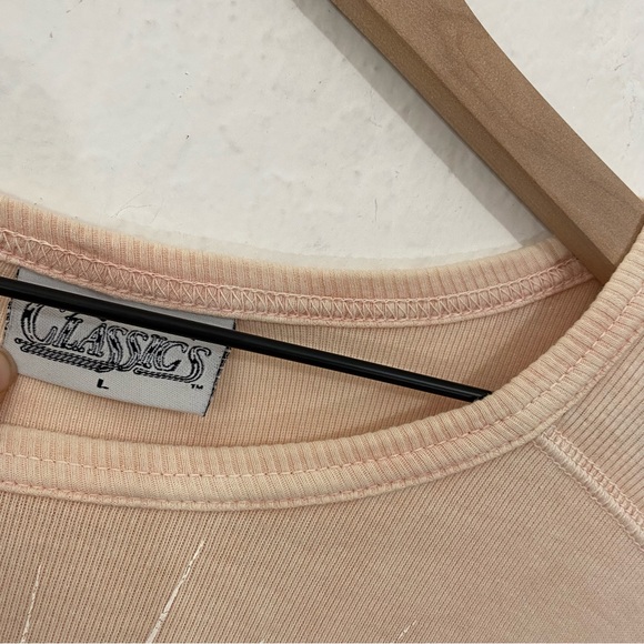 Renegade Classics Vintage Women’s L Pale Pink Long Sleeve Thermal Top Y2k - Picture 3 of 7